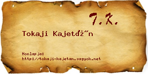 Tokaji Kajetán névjegykártya